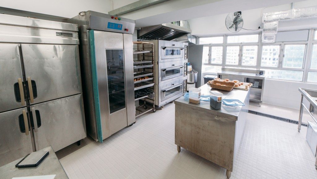 food cabinets in a kitchen