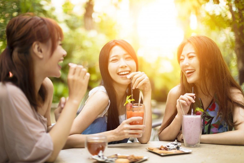 Female group of friends having fun