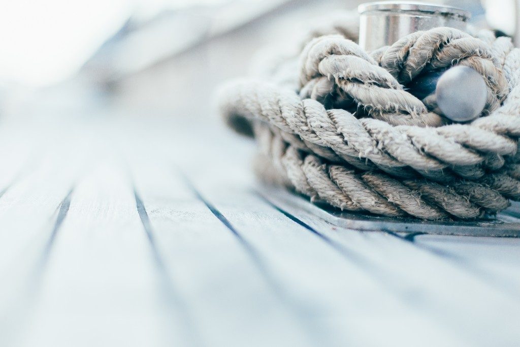 rope knot on a boat