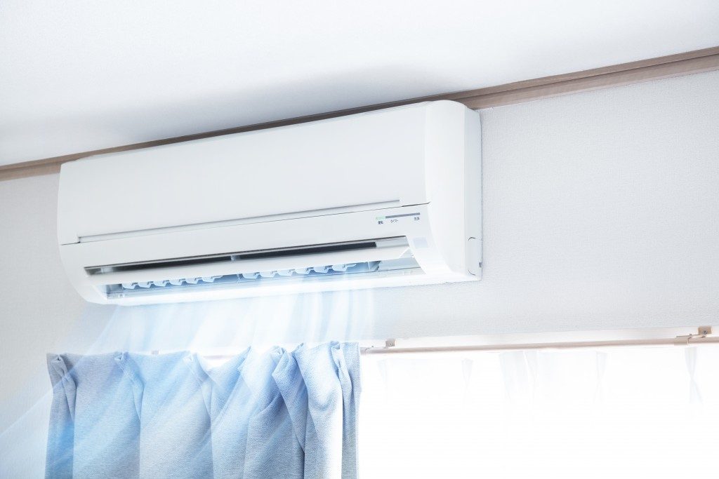 air conditioner releasing cool air