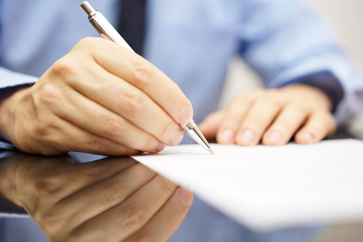 guy writing a letter