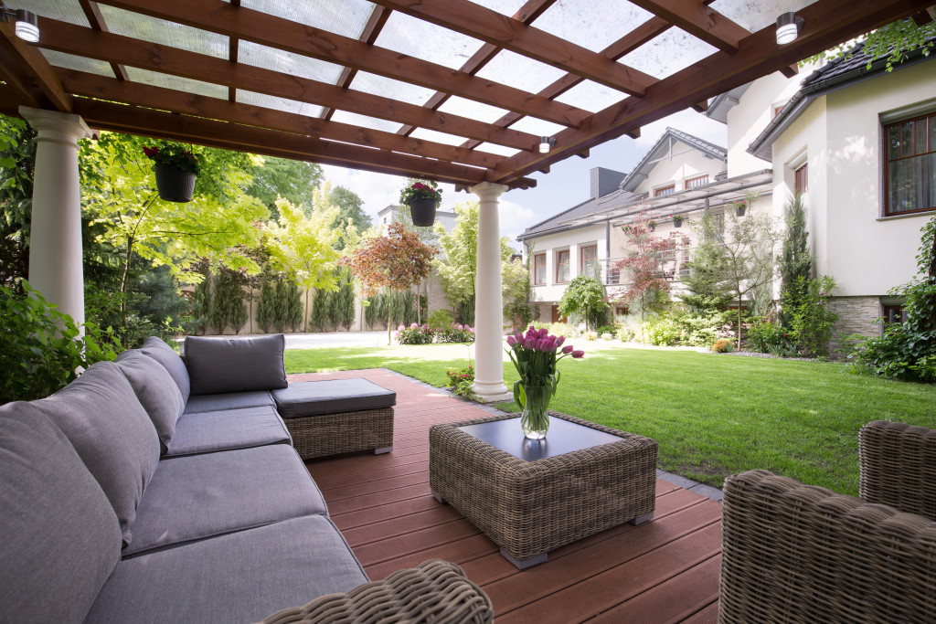 garden furniture at the patio