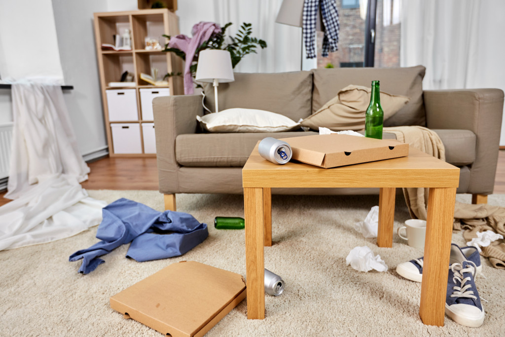 a messy home with clutter all around