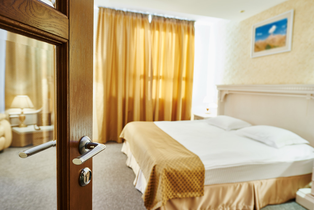 view of a modern hotel room